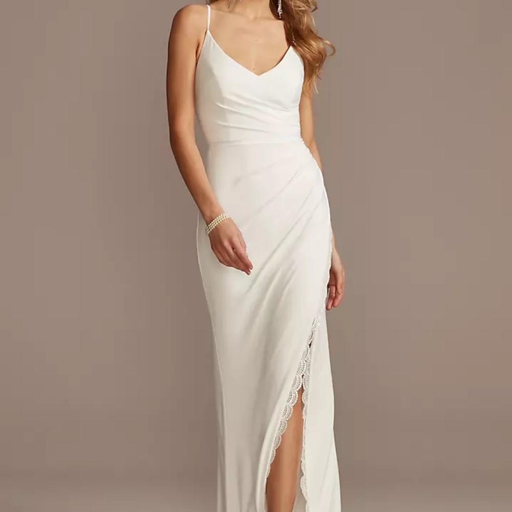Elegant White Spaghetti Strap Dress